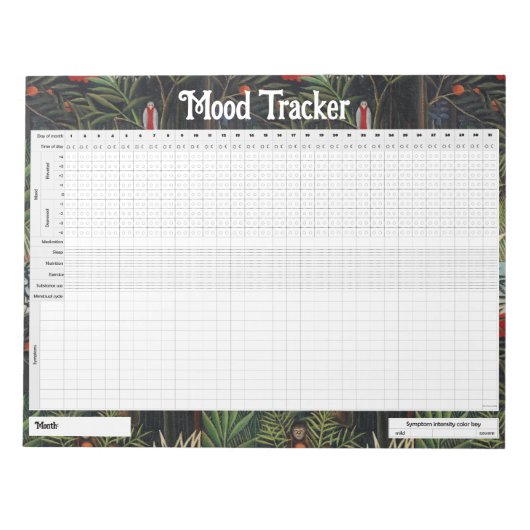 Bearbeiten des Mood Tracker Journal Editor Editor Notizblock (Vorderseite)