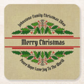 Bearbeiten des Namens Text passend Weihnachten 20x Rechteckiger Pappuntersetzer (Vorderseite)