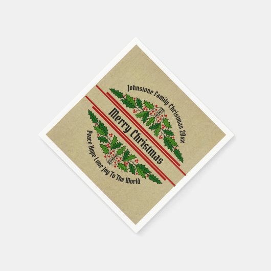 Bearbeiten des Namens Text passend Weihnachten 20x Serviette (Ecke)