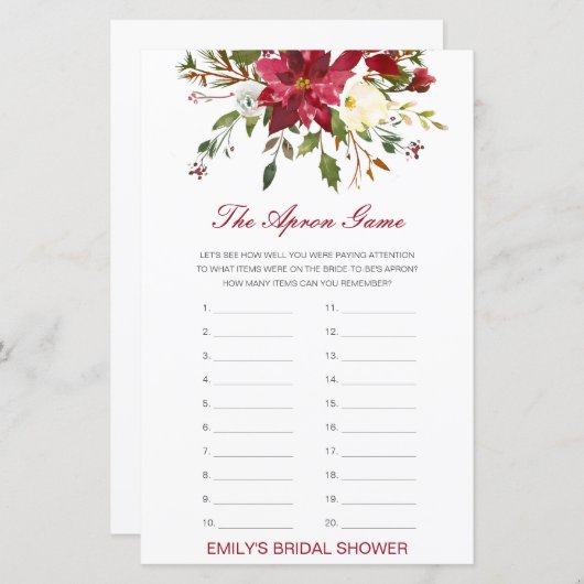 Bearbeiten des Schürze Game Brautparty (Vorne/Hinten)