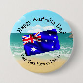 Bearbeiten des Textes Matching Australia Day Flag  Button (Vorderseite)