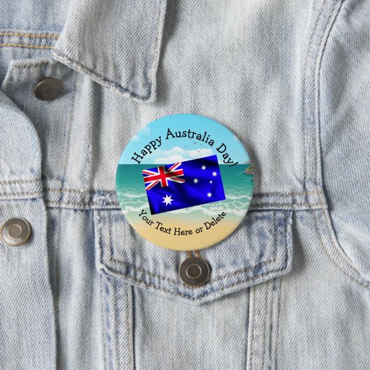 Bearbeiten des Textes Matching Australia Day Flag  Button (Beispiel)