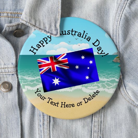 Bearbeiten des Textes Matching Australia Day Flag  Button (Beispiel)