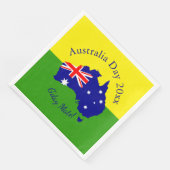 Bearbeiten des Textzyklus zum Australientagspapier Serviette (Ecke)
