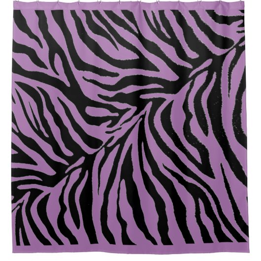 Bearbeiten/Hintergrundfarbe ändern Zebra Duschvorhang (Vorderseite)