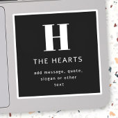 Bearbeiten moderner Name und Meldung für Monogramm Aufkleber