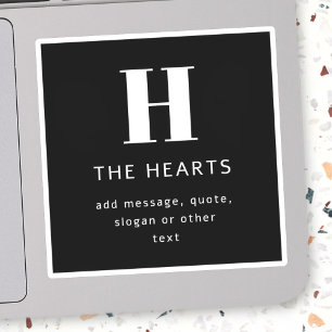 Bearbeiten moderner Name und Meldung für Monogramm Aufkleber