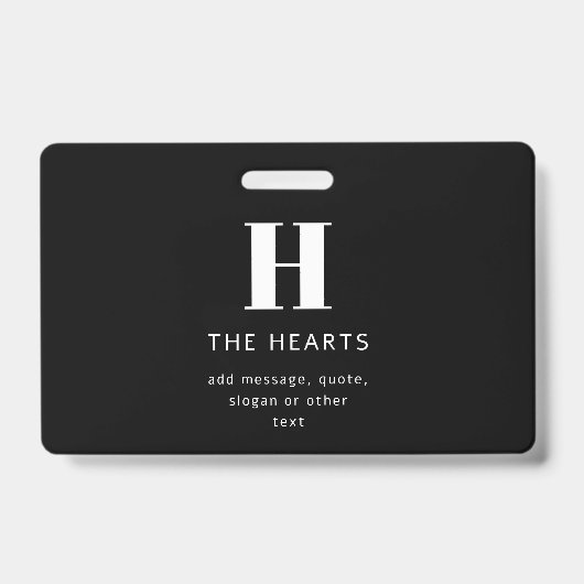 Bearbeiten moderner Name und Meldung für Monogramm Ausweis (Front)