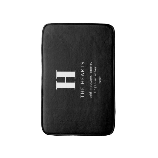 Bearbeiten moderner Name und Meldung für Monogramm Badematte (Vorderseite Vertikal)