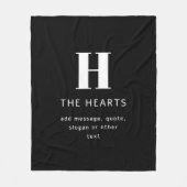 Bearbeiten moderner Name und Meldung für Monogramm Fleecedecke (Vorderseite)