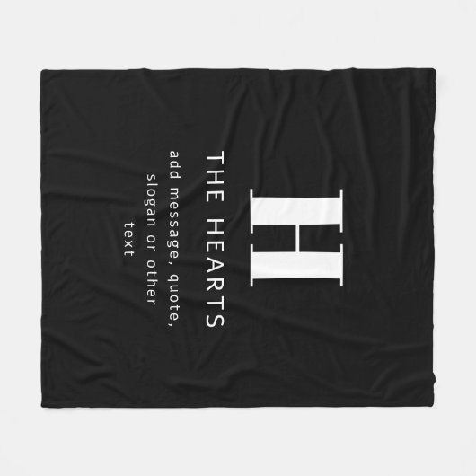 Bearbeiten moderner Name und Meldung für Monogramm Fleecedecke (Vorderseite (Horizontal))