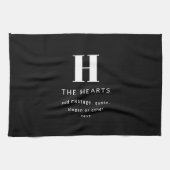 Bearbeiten moderner Name und Meldung für Monogramm Geschirrtuch (Horizontal)