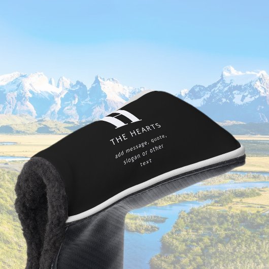 Bearbeiten moderner Name und Meldung für Monogramm Golf Headcover