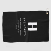 Bearbeiten moderner Name und Meldung für Monogramm Golfhandtuch (Horizontal)