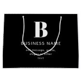 Bearbeiten moderner Name und Meldung für Monogramm Große Geschenktüte (Vorderseite)