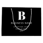 Bearbeiten moderner Name und Meldung für Monogramm Große Geschenktüte (Rückseite)