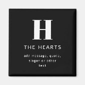 Bearbeiten moderner Name und Meldung für Monogramm Magnet (Vorne)