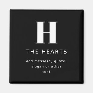 Bearbeiten moderner Name und Meldung für Monogramm Magnet