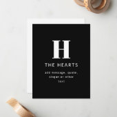 Bearbeiten moderner Name und Meldung für Monogramm Mitteilungskarte (Vorderseite/Rückseite Beispiel)