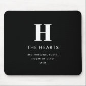 Bearbeiten moderner Name und Meldung für Monogramm Mousepad (Vorne)