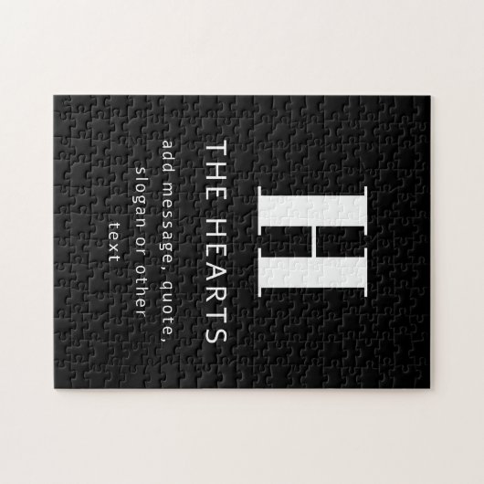 Bearbeiten moderner Name und Meldung für Monogramm Puzzle (Horizontal)