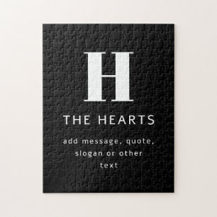 Bearbeiten moderner Name und Meldung für Monogramm Puzzle