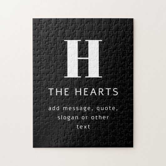 Bearbeiten moderner Name und Meldung für Monogramm Puzzle (Vertikal)