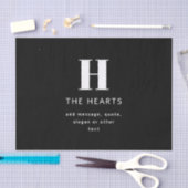 Bearbeiten moderner Name und Meldung für Monogramm Seidenpapier (Handwerk)