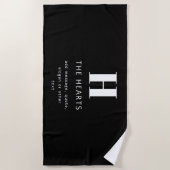 Bearbeiten moderner Name und Meldung für Monogramm Strandtuch (Vorderseite)