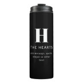 Bearbeiten moderner Name und Meldung für Monogramm Thermosbecher (Vorderseite)