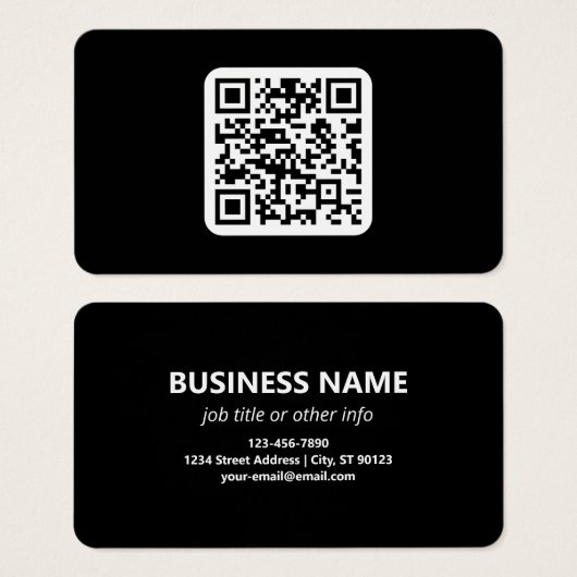 Bearbeiten moderner QR-Code | Schwarz-weiß oder fa (Vorne & Hinten)