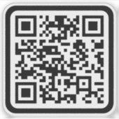 Bearbeiten moderner QR-Code | Schwarz-weiß oder fa Aufkleber (Vorderseite)