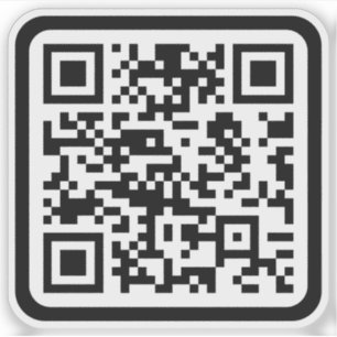 Bearbeiten moderner QR-Code Schwarz-weiß oder fa Aufkleber