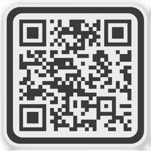Bearbeiten moderner QR-Code | Schwarz-weiß oder fa Aufkleber (Vorderseite)