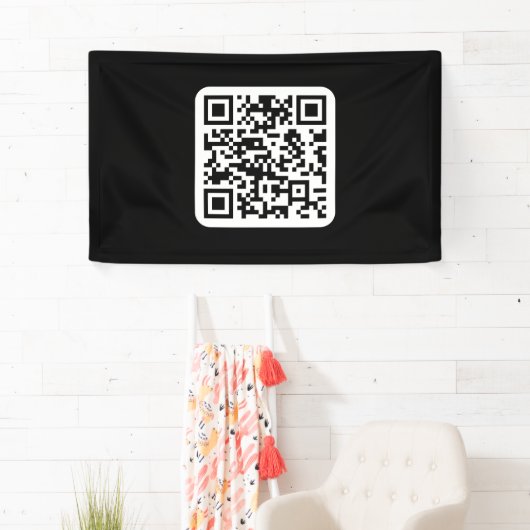 Bearbeiten moderner QR-Code | Schwarz-weiß oder fa Banner (Insitu)
