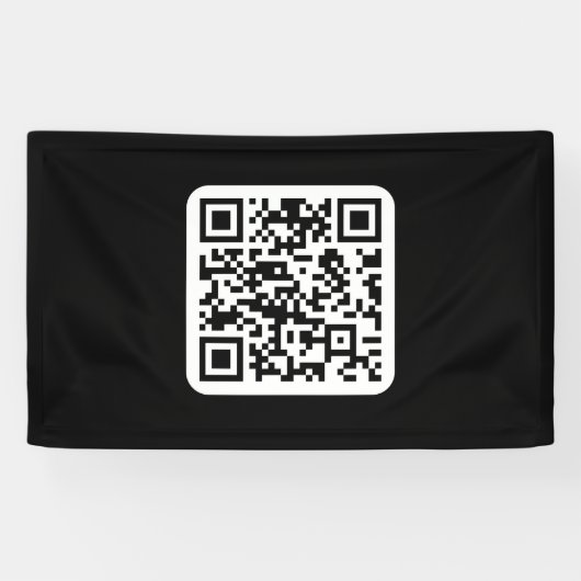 Bearbeiten moderner QR-Code | Schwarz-weiß oder fa Banner (Horizontal)