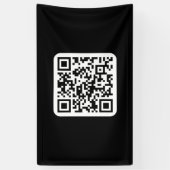 Bearbeiten moderner QR-Code | Schwarz-weiß oder fa Banner (Vertikal)