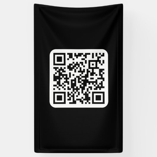 Bearbeiten moderner QR-Code | Schwarz-weiß oder fa Banner (Vertikal)