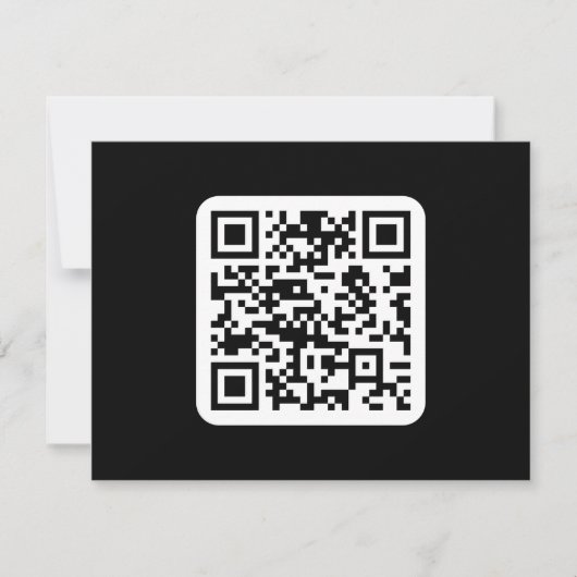 Bearbeiten moderner QR-Code | Schwarz-weiß oder fa Dankeskarte (Vorderseite)
