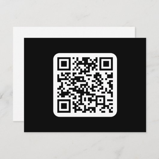 Bearbeiten moderner QR-Code | Schwarz-weiß oder fa Dankeskarte (Vorne/Hinten)