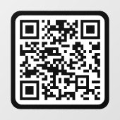 Bearbeiten moderner QR-Code | Schwarz-weiß oder fa Fensteraufkleber (Blatt)