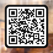Bearbeiten moderner QR-Code | Schwarz-weiß oder fa Fensteraufkleber (Blatt 2)