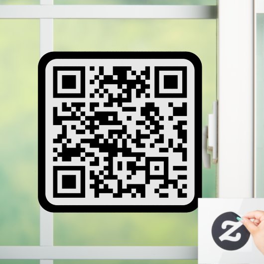 Bearbeiten moderner QR-Code | Schwarz-weiß oder fa Fensteraufkleber (Zuhause)