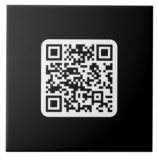 Bearbeiten moderner QR-Code | Schwarz-weiß oder fa Fliese (Vorderseite)