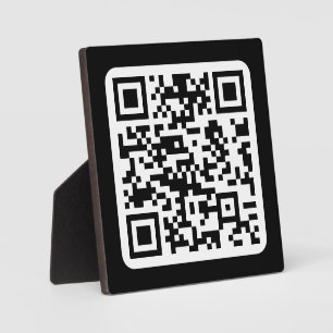 Bearbeiten moderner QR-Code   Schwarz-weiß oder fa Fotoplatte