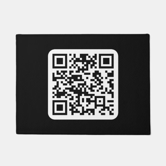 Bearbeiten moderner QR-Code | Schwarz-weiß oder fa Fußmatte (Vorderseite)