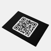 Bearbeiten moderner QR-Code | Schwarz-weiß oder fa Fußmatte (Schrägansicht)