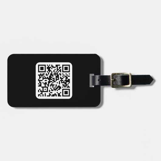 Bearbeiten moderner QR-Code | Schwarz-weiß oder fa Gepäckanhänger (Vorderseite horizontal)