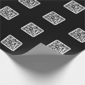 Bearbeiten moderner QR-Code | Schwarz-weiß oder fa Geschenkpapier (Ecke)