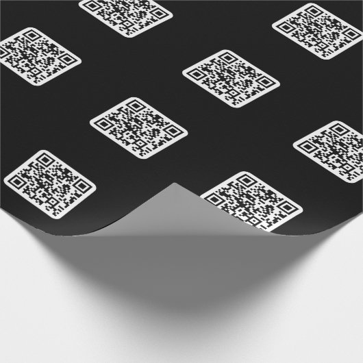 Bearbeiten moderner QR-Code | Schwarz-weiß oder fa Geschenkpapier (Ecke)